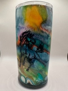 Marbled Tumbler with Decal